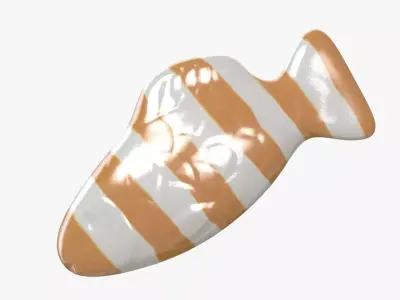 Swedish Fish Orange Stripe 3D model 3D model