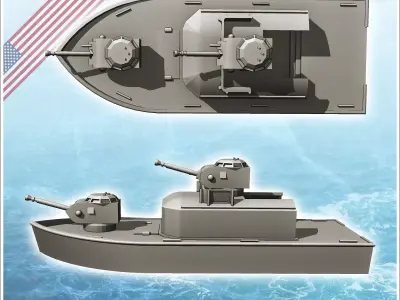 Assault Support ASPB Alpha patrol boat - Modern WW2 WW1 World Wa 3D print model