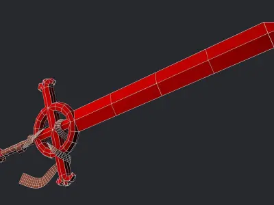 Adventure Time - Demon blood sword Low-poly 3D model