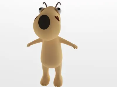 cartoon dog 3D model order