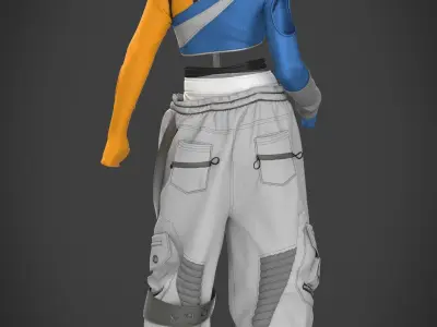 Female-outfit Free 3D model