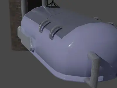 Futuristic Sleeping Pod  Free 3D model