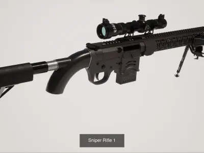 Sniper Rifle Collection 3D Model Pack purchase