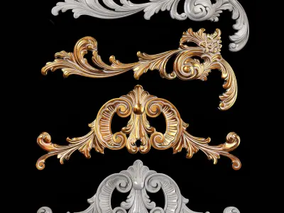 Collection of 40 classic carvings Part 3 3D model