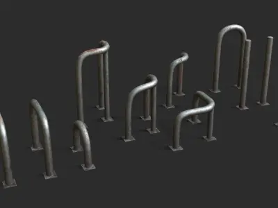 Glava Fence Protector Pack Low-poly 3D model