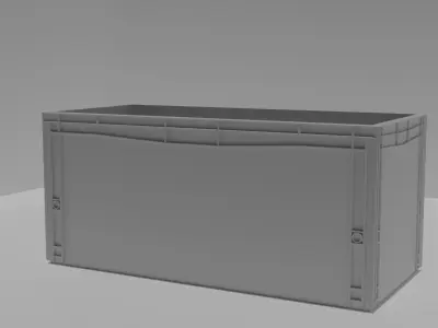 Plastic Box Low-poly 3D model purchase