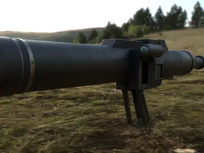 Star Wars The Clone Wars Style Rocket Launcher Low-poly 3D model