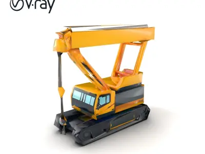 Industrial Stacker Crane Apparatus model pack Low-poly 3D model
