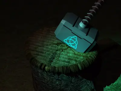 Marvels Thors MJOLNIR Hammer 3D model