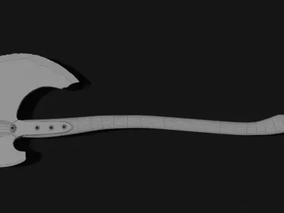 Viking axe  Low-poly 3D model