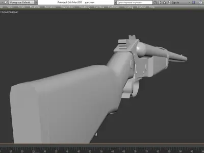 Low-poly gun rifle Low-poly 3D model