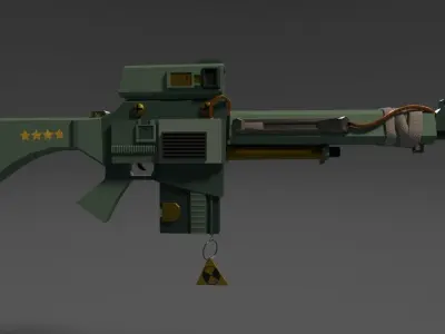 Stylized Gun Low-poly 3D model buy