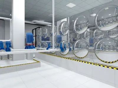 Industrial Boiler Room  3D model