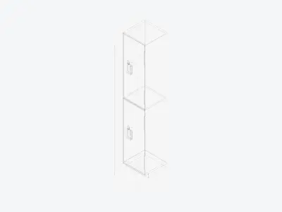 Locker - Resin - Locka - Classic Extra - Double Tier Low-poly 3D model