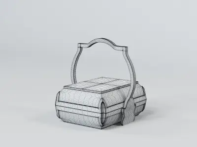 Chinese Antique Basket 01 3D model