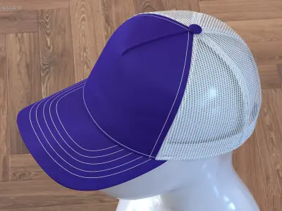 Classic Baseball Cap 3D model