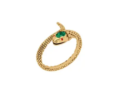 Snake Ring 3D print model