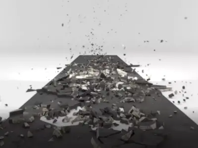 Bomb Crack Ground SPoint 01 Low-poly 3D model