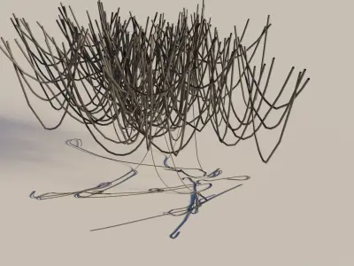 well made 3d cables and wires Low-poly 3D model