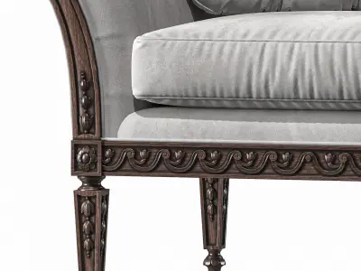 juliettes interiors italian armchair art 147 3D model