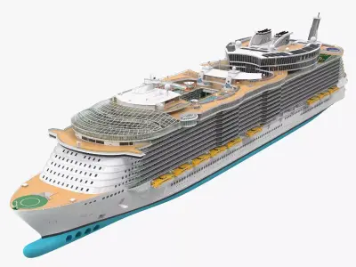 Passenger Cruise Ship Generic 3D model