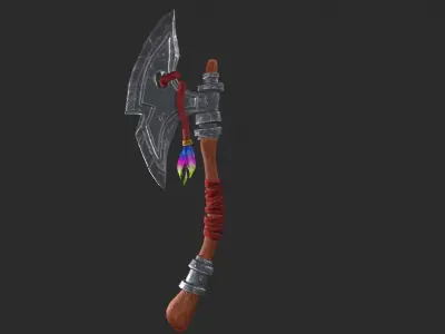 Stylized Axe Low-poly 3D model 23