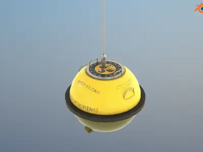 Wave Measurement Buoy - PBR Low-poly 3D model