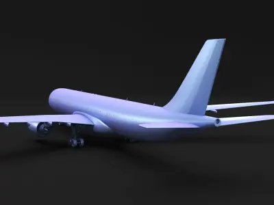 Large passenger aircraft 3D model