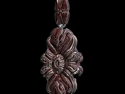 Engraved Antique Bracelet  3D print model