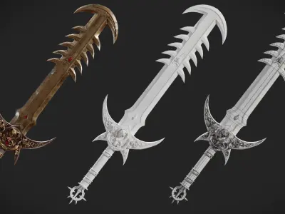 Ritual Sword Low-poly 3D model