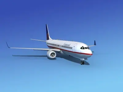 Boeing 737-800 Continental Airlines 3D model purchase