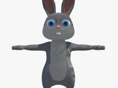 Rabbit 3d Cartoon 3D model Low-poly 3D model