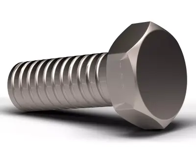 Hex Bolt Low-poly 3D model from CGTrader - Low-poly