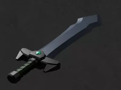 Noble Sword Low-poly 3D model