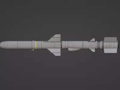ATMACA Anti-Ship Missile Game Ready Low-poly 3D model