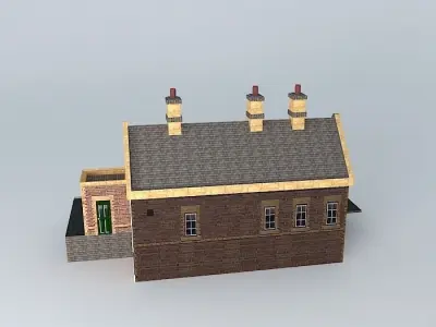 Eco Rail Track Local Station Dummy Old Steam Days Free 3D model