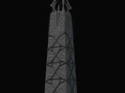 Fantasy Watch Tower Low-poly 3D model