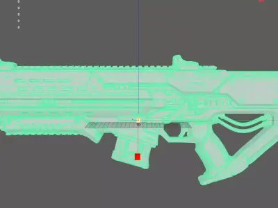 Futuristic Rifle Gun 3D model