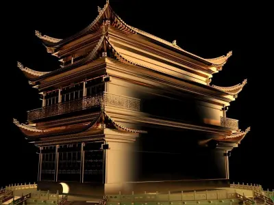 Chinese ancient  house   3D model order