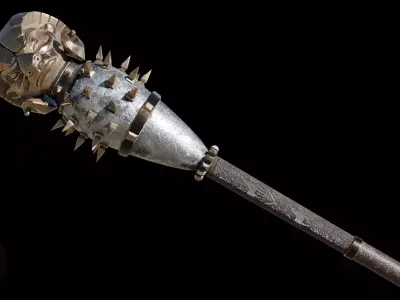 Mace Ram001  Premium 3D Weapon Asset by AZAR3DStudio Low-poly 3D model