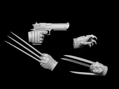 xmen hands 3D print model purchase