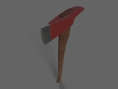 PBR Fire Axe V1d Low-poly 3D model