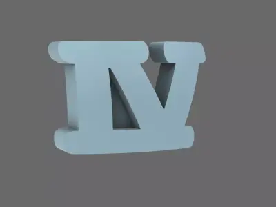 Space Knights DV04 Standard Roman Numeral 04 Shoulder Symbols 3D print model