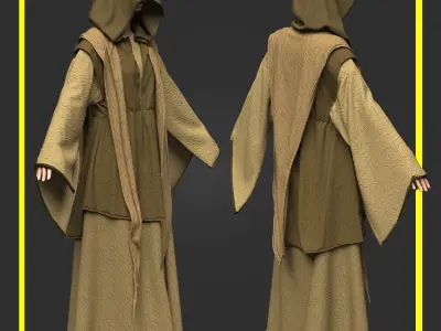 Medieval Cloak 3D model