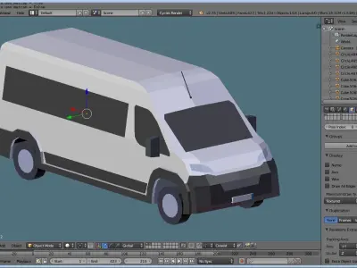 Low Poly Utility Car  Low-poly 3D model