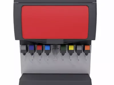 Beverage dispenser machine lowpoly 3d model Low-poly 3D model