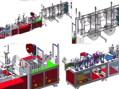 fully automatic -face mask machine 2 3D model