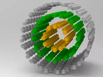 Multiple wall carbon nanotube Low-poly 3D model