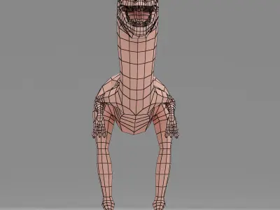 dinosaurs base mesh Low-poly 3D model
