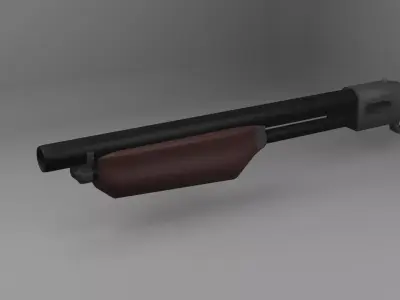 shotgun for games and 3dprinting Free low-poly 3D model